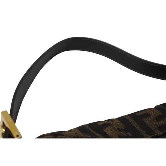 Fendi Mamma Bucket FF Logo Leather Handbag Brown - Picture 6 of 10